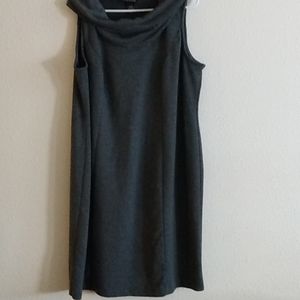 Sleeveless Gray Cowl neck dress